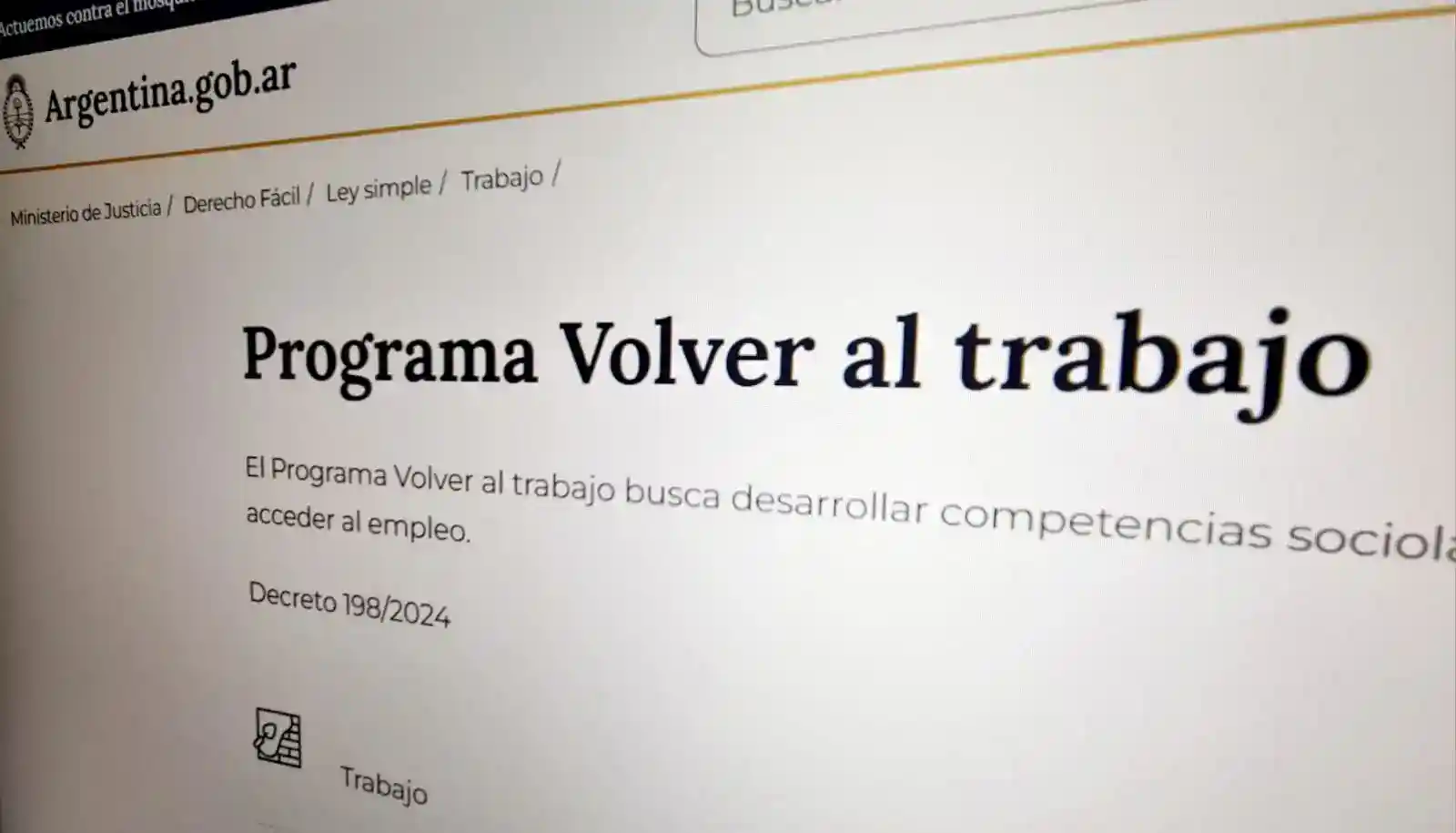 Programa Volver al Trabajo: El Gobierno actualizó los requisitos y el importe a cobrar