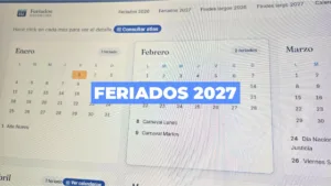 Feriados 2027: calendario oficial y fines de semana largos